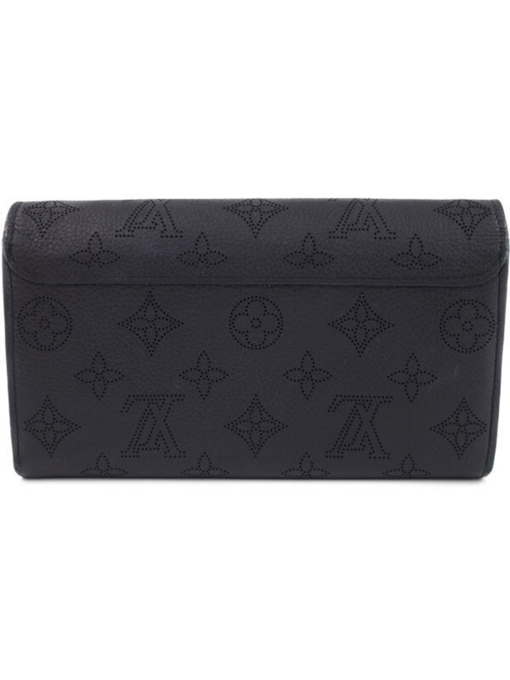 Louis Vuitton Long Portefeuille Wallet Mahina Iris Bi fold Black